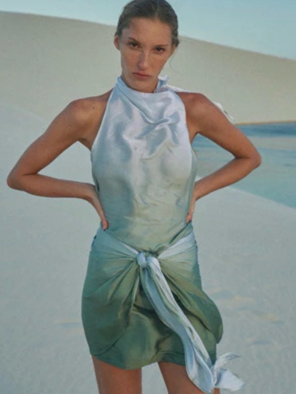 Baobab Providencia Mini Dress Sage Green - Picture 1 of 3
